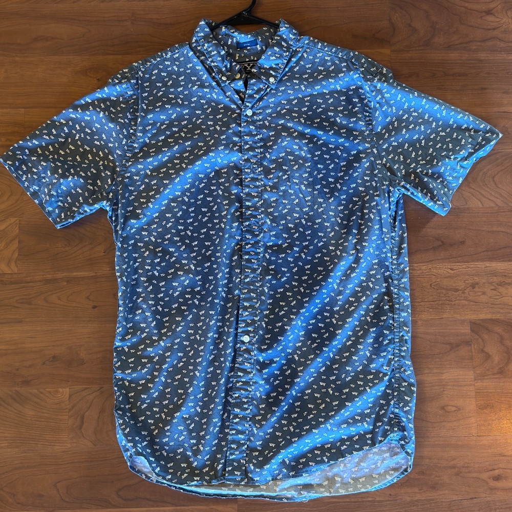 Paper Plane Button Down